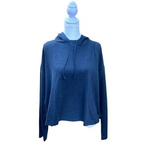 Girlfriend‎ Collective Navy Blue Cropped Reset Hoodie Size Large